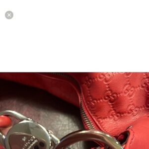 Gucci Red Leather Shoulder Bag